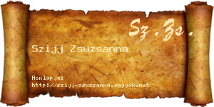 Szijj Zsuzsanna névjegykártya