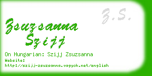 zsuzsanna szijj business card